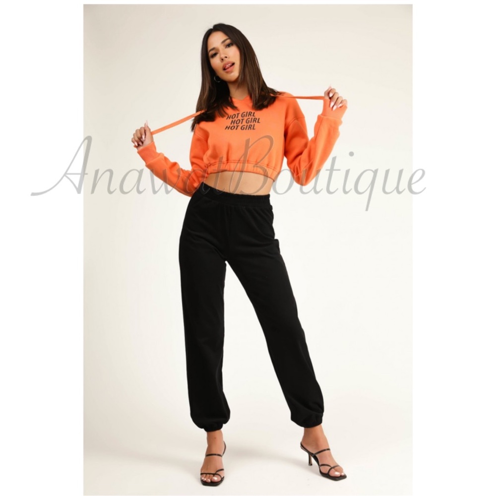 Hot Girl Cropped Hoodie - Picture 3 of 8